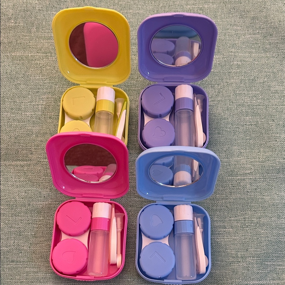 Colorful Contact Lens Travel Kits with Mirror